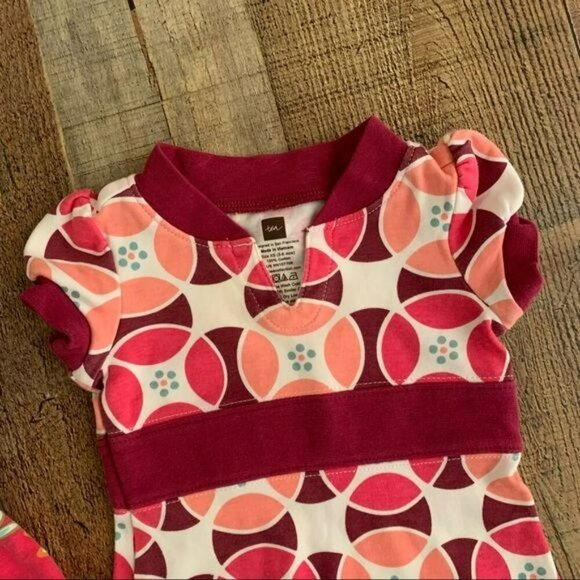 Tea Infants Dresses Set Of Two 3-6M Dragon Fly Collared Geometerical Colorful - Picture 2 of 10